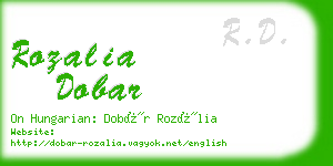 rozalia dobar business card